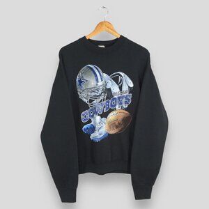 Vintage 90s Dallas Cowboys NFL Rugby Sweatshirt Dallas Cowboys Printed Crewneck